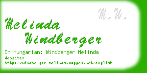 melinda windberger business card